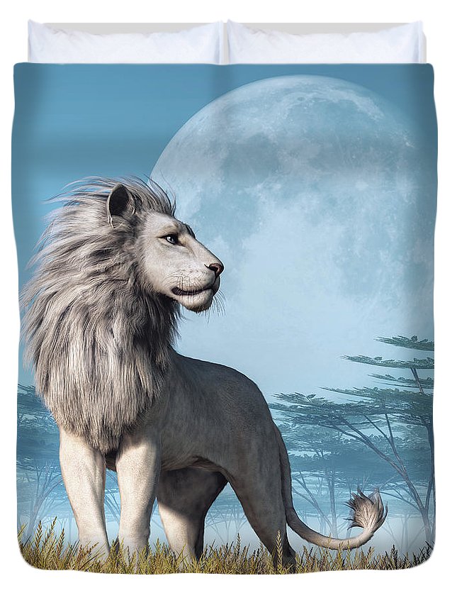 White Lion and Full Moon